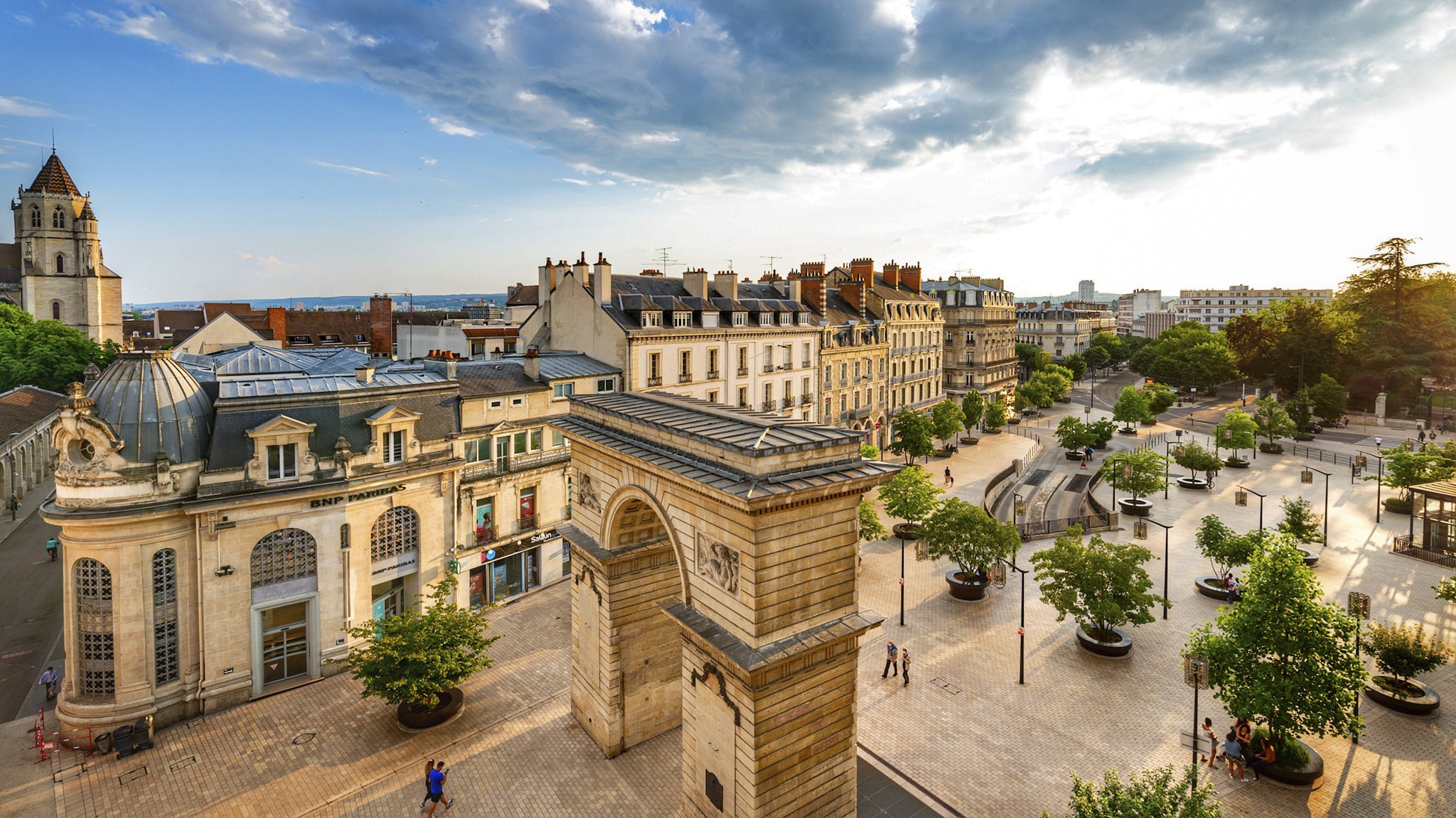 vue aérienne centre ville dijon